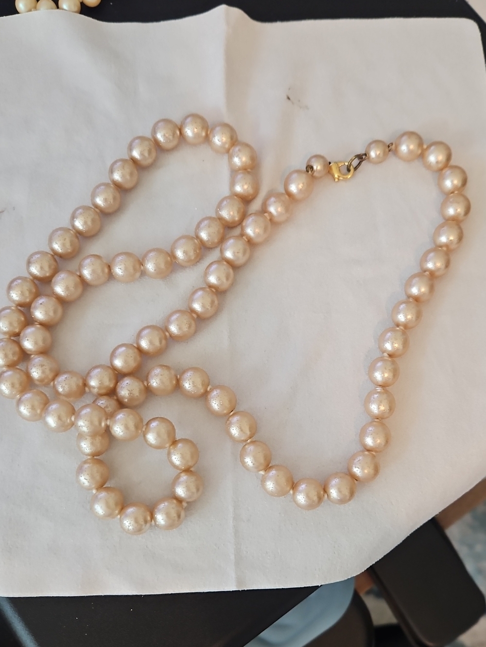 Classic Pearl Necklace in Champagne - Unbranded